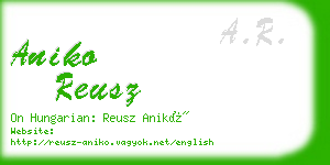 aniko reusz business card